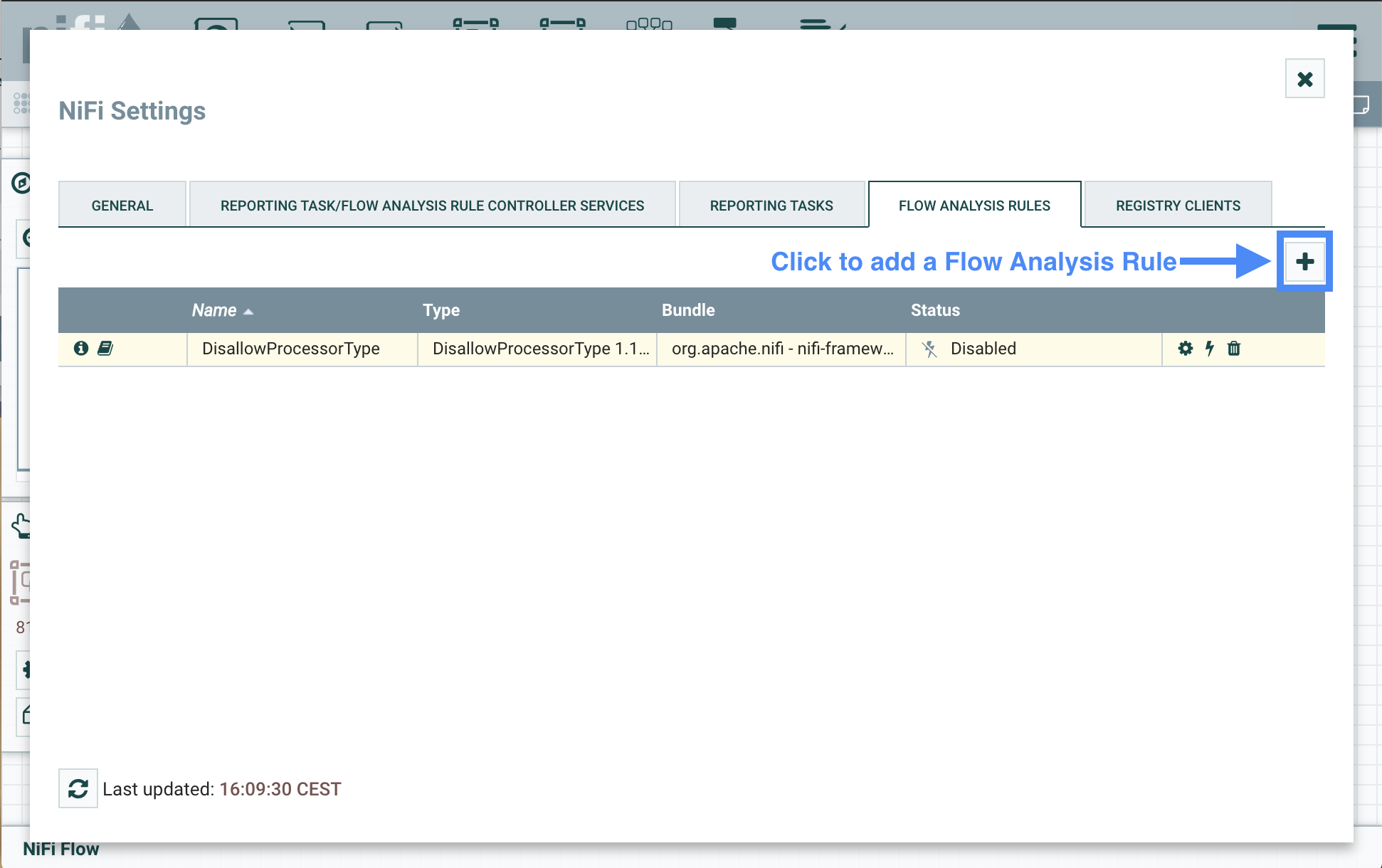 Flow Analysis Rules Tab