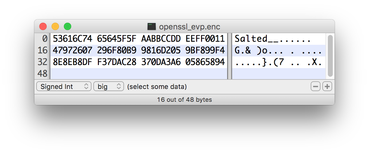 OpenSSL Salt Encoding